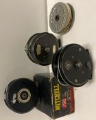 3 x Assorted fly fishing reels including a Garcia Mitchell '756' with box,
