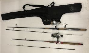 A Shimano 'Purist Pikey Poker 8' (PUPP8) two piece rod with bag,
