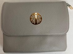 2 x Light grey coloured Long & Son London medium cross body bags (RRP - £32 each) (CWH Ref: J13)