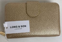 7 x Gold coloured Long & Son London purses (CWH Ref: J11)