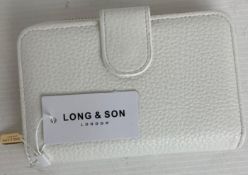 4 x White coloured Long & Son London purses (CWH Ref: J11)