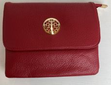 4 x Red coloured Long & Son London medium cross body bags (RRP - £32 each) (CWH Ref: J12)