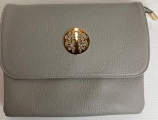 4 x Light grey coloured Long & Son London medium cross body bags (RRP - £32 each) (CWH Ref: J13)