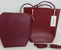 8 x Wine coloured Long & Son London handbags (RRP - £88 each) (CWH Ref: J10)