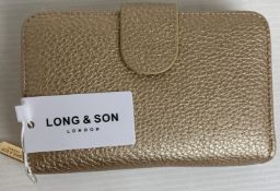 20 x Gold coloured Long & Son London purses (CWH Ref: J11)