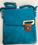 9 x Dark teal coloured Long & Son London satchel cross body bags (CWH Ref: J10)
