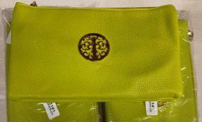 4 x Lemon yellow coloured Long & Son London small cross body bags (RRP - £32 each) (CWH Ref: J10)