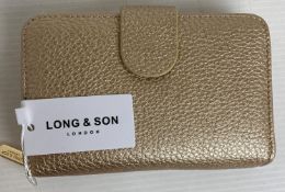 20 x Gold coloured Long & Son London purses (CWH Ref: J11)