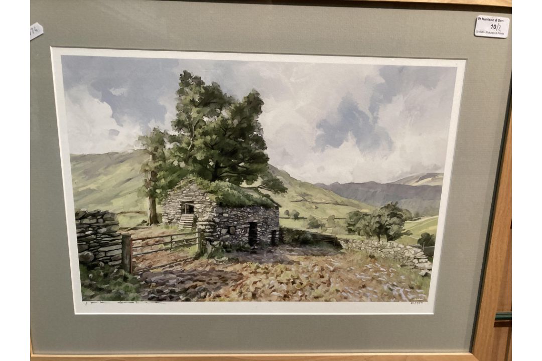 John Driskel, two framed limited edition giclee prints, 'Lakeland Track', 30cm x 40cm, - Image 2 of 3