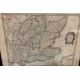 Two framed coloured maps in the antique style of 'The South Eastern Coast of England' and 'The - Image 2 of 5