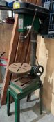 Nu Tools 12 Speed drill press on green metal stand model NT-015F serial no.