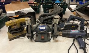 7 x assorted items to include a Challenge planer, Skill saw, Challenge heat gun, Powercraft planer,