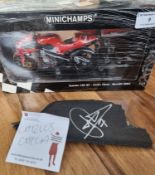 Carlos Checa signed Yamaha YZR-M21 and signed carbon bike piece