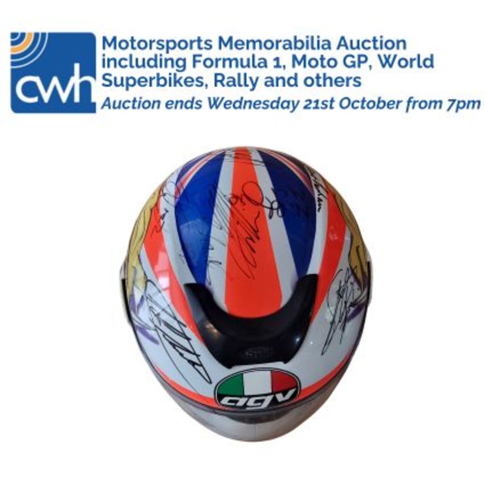 Motorsports Memorabilia Auction including Formula 1, Moto GP, World Superbikes, Rally and others