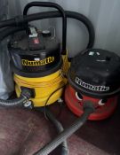 Numatic industrial 1000w dust/debris vacuum cleaner model HZ390S-2 240v and a numatic Dyson Henry