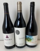 A mixed lot of 3 bottles, comprising one bottle of Calera Pinot Noir 2021, Central Coast,