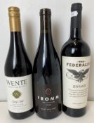 A mixed lot of 3 bottles,