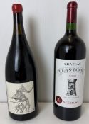 A mixed lot of 2 bottles,