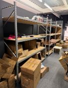 A LARGE QUANTITY OF STORE RACKING comprising 44 bays 216cm wide x 90cm deep x 239cm high with four