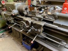A DEAN SMITH AND GRACE LATHE - 36" bed, 7" swing from chuck to centre of bed - 3 phase.
