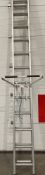 Abru 24-rung double extension ladder complete with a Titan ladder stay (CWH Ref: RD2)