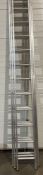 A Lyte 36-rung triple extension ladder, length closed 3.42m, extended 8.