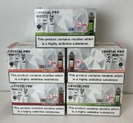 25 x items - Five cartons of Crystal Pro 15K 2-in-1 rechargeable vaping products,