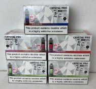 25 x items - Five cartons of Crystal Pro 15K 2-in-1 rechargeable vaping products,