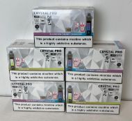 25 x items - Five cartons of Crystal Pro 15K 2-in-1 rechargeable vaping products,
