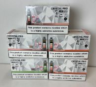 25 x items - Five cartons of Crystal Pro 15K 2-in-1 rechargeable vaping products,