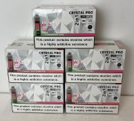 25 x items - Five cartons of Crystal Pro 15K 2-in-1 rechargeable vaping products,