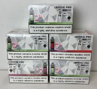 25 x items - Five cartons of Crystal Pro 15K 2-in-1 rechargeable vaping products,