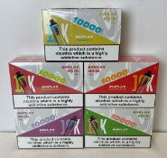25 x items - Five boxes of VAPLAY VP10000 10K vaping devices, 20mg/ml, each box containing 5 units,