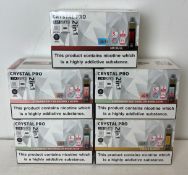 25 x items - Five cartons of Crystal Pro CP15K 2-in-1 vaping devices, 2% nicotine,