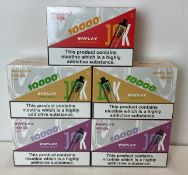 25 x items - Five boxes of VAPLAY VP10000 10K vaping devices, 20mg/ml, each box containing 5 units,
