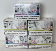 25 x items - Five cartons of Crystal Pro 15K 2-in-1 rechargeable vaping products,