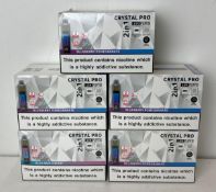 25 x items - Five cartons of Crystal Pro 15K 2-in-1 rechargeable vaping products,