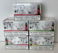 25 x items - Five cartons of Crystal Pro 15K 2-in-1 rechargeable vaping products,