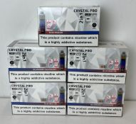 25 x items - Five cartons of Crystal Pro 15K 2-in-1 rechargeable vaping products,