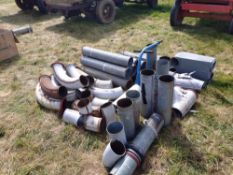 Qty of Grain Blower pipes and bends