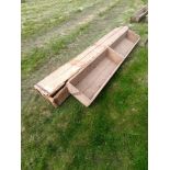 2 x Wooden Troughs