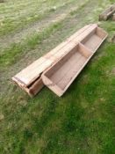 2 x Wooden Troughs