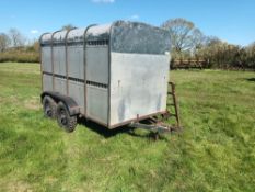 Ifor Williams double axle livestock trailer with metal floor,