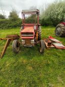 Massey Ferguson 135 with Fore end loader, 35,320 hours, Reg: RBJ 7IF, no VAT on this lot.