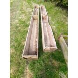 2 x Wooden Troughs