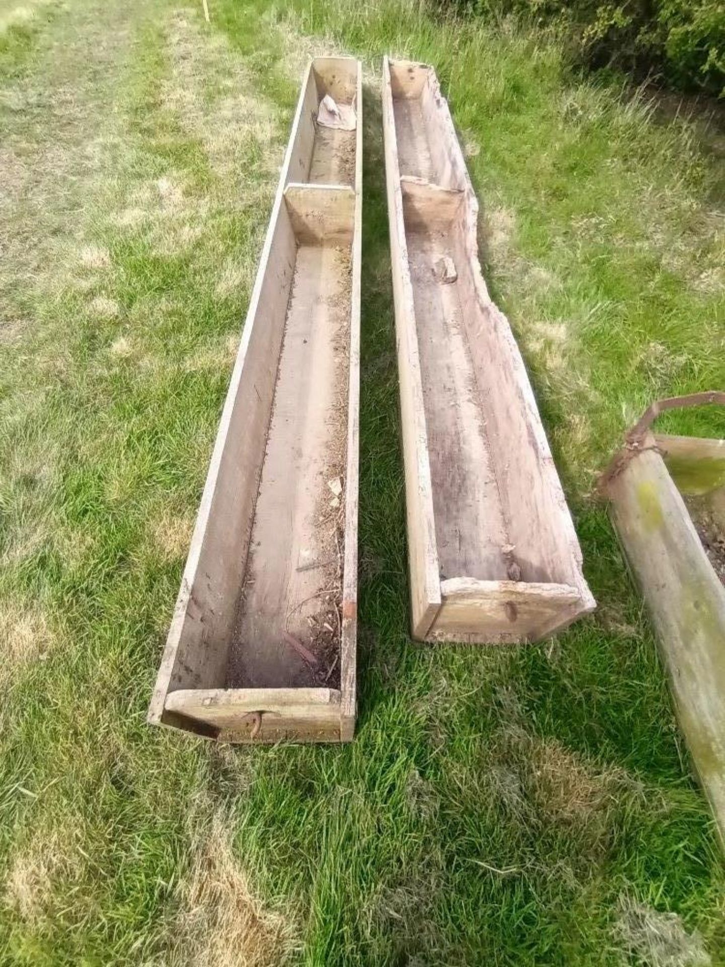 2 x Wooden Troughs