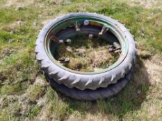 Pair Narrow Wheels and tyres 6.