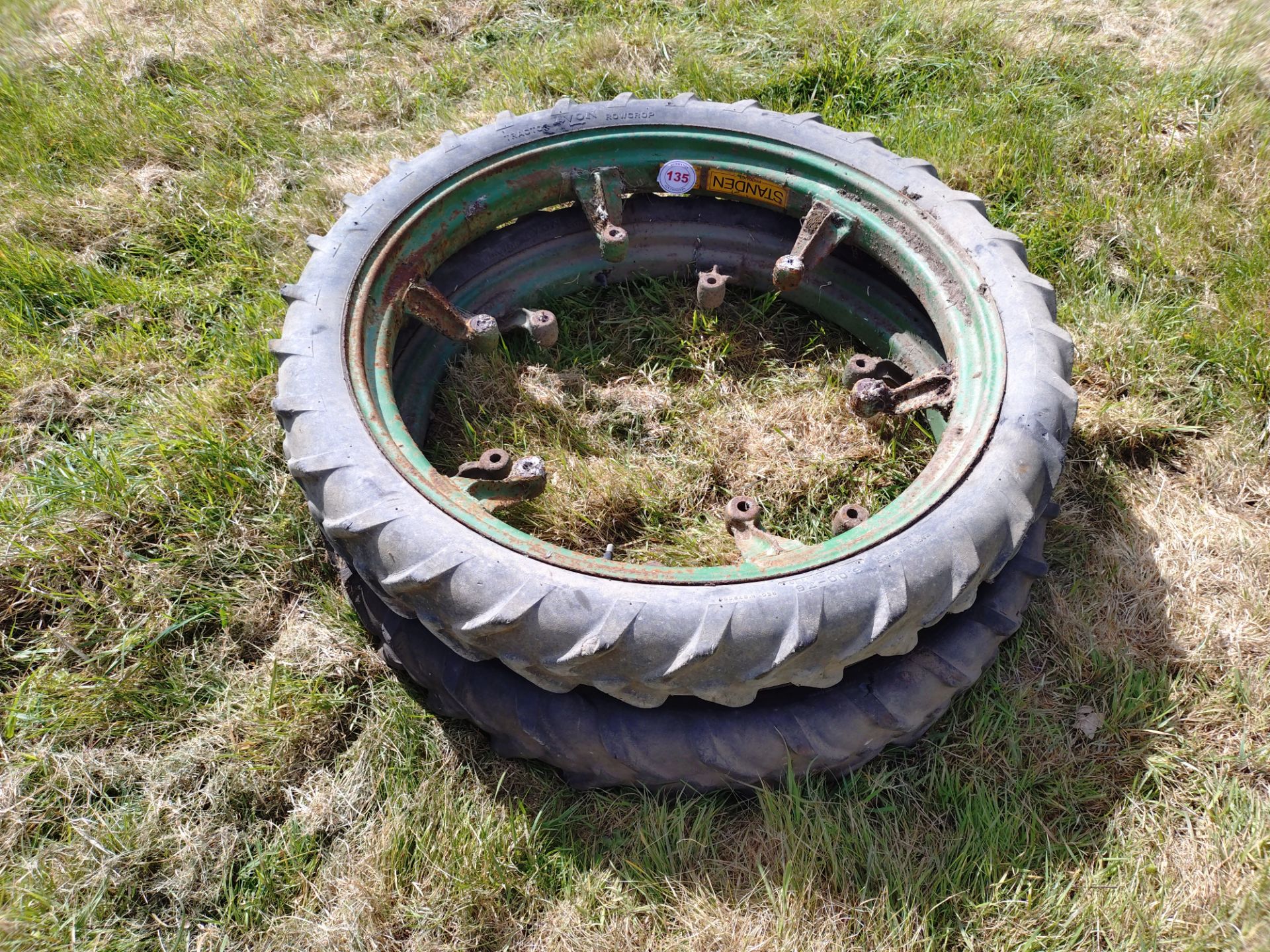 Pair Narrow Wheels and tyres 6.