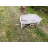 2 wheeled Galvanised iron feed barrow