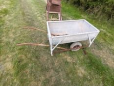 2 wheeled Galvanised iron feed barrow